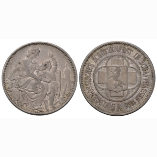 Schweiz 5 Franken 1865 Schaffhausen