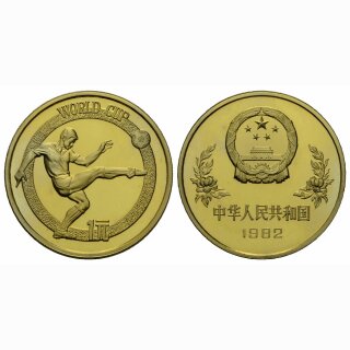 China 1 Yuan 1982 Fusbal WM