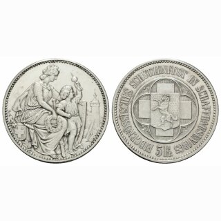 Schweiz 5 Franken 1865  Schaff