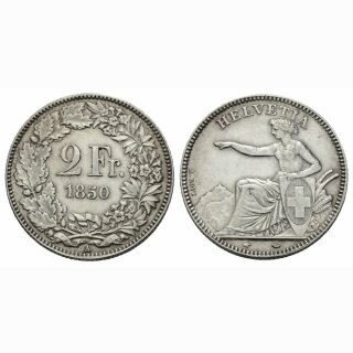 Schweiz 2 Franken  1850 A