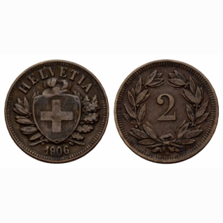 Schweiz 2 Rappen 1906 B