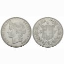 Schweiz 5 Franken 1889 B Frauenkopf