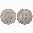 Schweiz 5 Franken 1892 B Frauenkopf