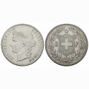 Schweiz 5 Franken 1908 B Frauenkopf