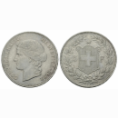 Schweiz 5 Franken 1892 B Frauenkopf