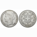Schweiz 5 Franken 1891 B Frauenkopf