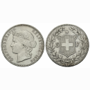Schweiz 5 Franken 1890 B Frauenkopf