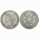 Schweiz 5 Franken 1889 B Frauenkopf