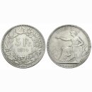 Schweiz 5 Franken 1874 B. Sitzende Helvetia