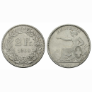 Schweiz 2 Franken 1860 B Sitzende Helvetia