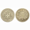 Schweiz 20 Rappen 1851 BB