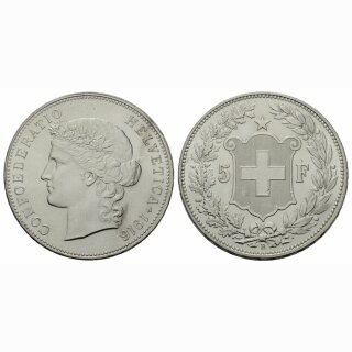 Schweiz 5 Franken 1916 B Frauenkopf