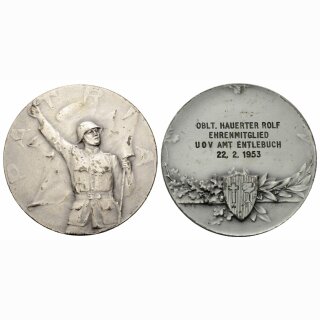 1953 Unteroffiziersmedaille  Entlebuch  dem Ehrenmitglied Patria