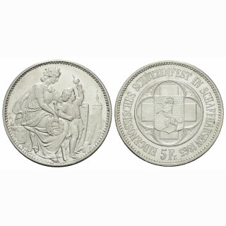 Schweiz 5 Franken 1865 Schaffhausen