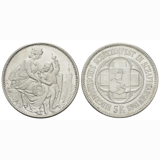 Schweiz 5 Franken 1865 Schaffhausen