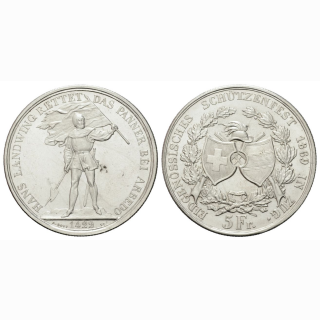 Schweiz 5 Franken 1869 Zug Schützentaler