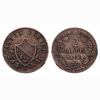 Zürich 2 Rappen 1842