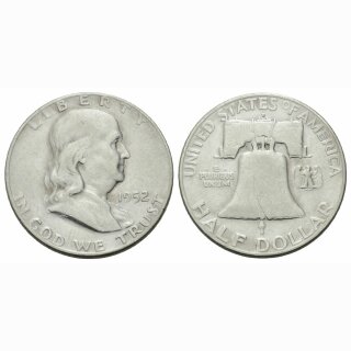 USA 1/2 Dollar 1952 D Franklin, Liberty Bell
