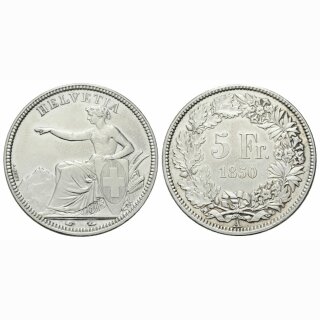 Schweiz 5 Franken 1850 A Sitzende Helvetia