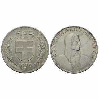 Schweiz 5 Franken 1925 B Tell