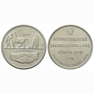 Schweiz 5 Franken 1939 Landi