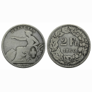 Schweiz 2 Franken 1860 B Sitzende Helvetia