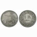 Schweiz 1 Franken 1861 B Sitzende Helvetia