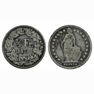 Schweiz 1/2 Franken 1879 B