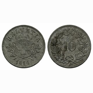 Schweiz 10 Rappen 1876 B