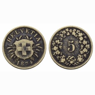Schweiz 5 Rappen 1874 B.