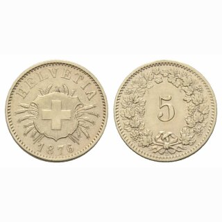 Schweiz 5 Rappen 1876 B
