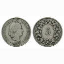 Schweiz 5 Rappen 1887 B