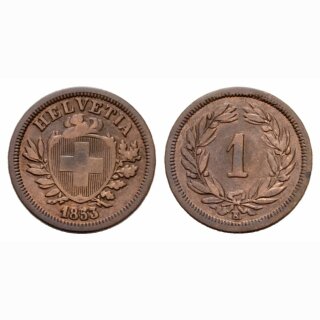 Schweiz 1 Rappen 1853 B