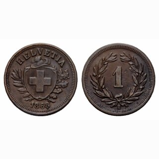 Schweiz 1 Rappen 1868 B