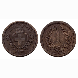 Schweiz 1 Rappen 1875 B