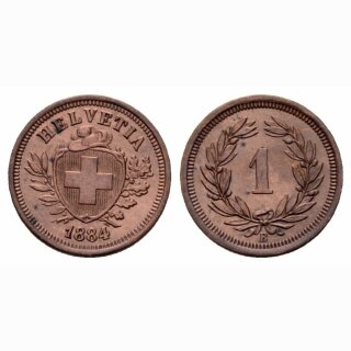 Schweiz 1 Rappen 1884 B