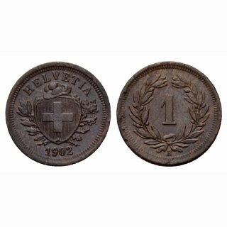 Schweiz 1 Rappen 1902 B