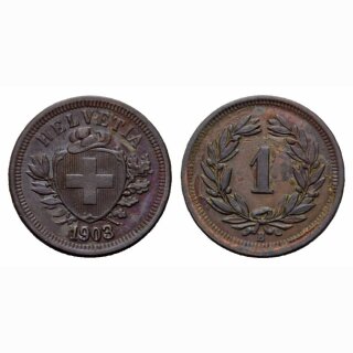 Schweiz 1 Rappen 1903 B