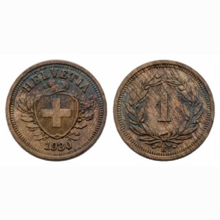 Schweiz 1 Rappen 1930 B