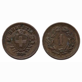 Schweiz 1 Rappen 1934 B