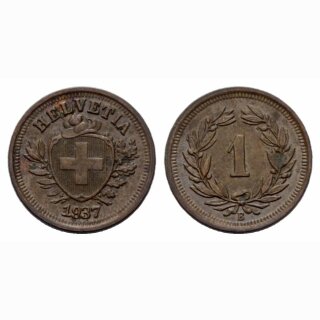Schweiz 1 Rappen 1937 B