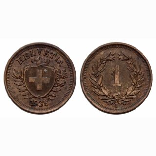 Schweiz 1 Rappen 1938 B