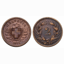 Schweiz 2 Rappen 1870 B