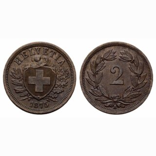 Schweiz 2 Rappen 1875 B