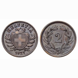 Schweiz 2 Rappen 1927 B