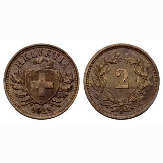 Schweiz 2 Rappen 1929 B