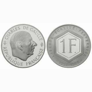 Frankreich 1 Francs 1988 Charles de Gaulle