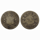 Schweiz 10 Rappen 1851 BB