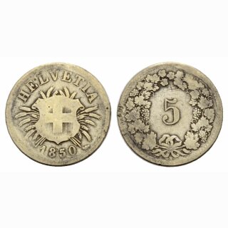 Schweiz 5 Rappen 1850 BB
