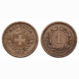 Schweiz 1 Rappen 1919 B